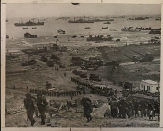 Wwii Press Photo D - Day Invasion Omaha Beach June 1944 Ww2 World War Two Normandy