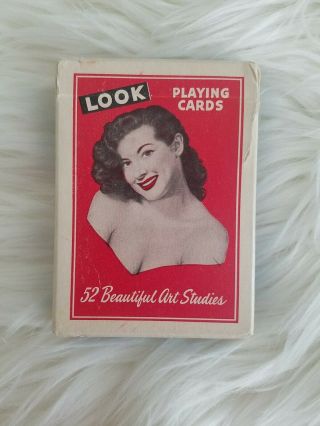 Vintage Risque Art Studies Playing Cards.  Crown Distributing.