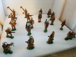 19 Vintage Wwii Barclay Manoil Lead Soldiers