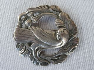 Vintage Georg Jensen Sterling Silver Dove Pin Brooch Large