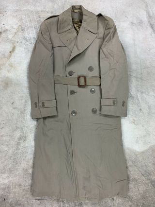 1943 Ww2 Us Navy Usn Trench Coat Overcoat Naval Uniform Shop 40s Double Breasted