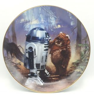 Star Wars R2 - D2 And Wicket The Ewok Limited Numbered Plate W 0850c