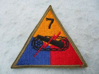 Wwii Us Army Patch 7th Armor Division Lucky Europe Ww2