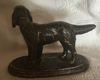 2005 CRAVEN USA SPANIEL HUNTING DOG WITH QUAIL COLLECTIBLE SCULPTURE 2