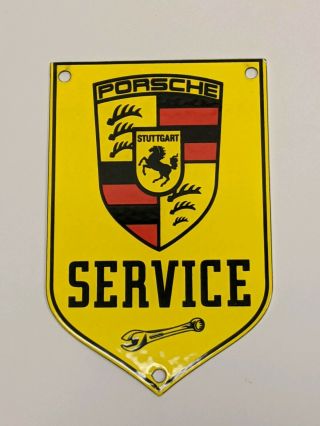 Porsche Stuttgart Service Porcelain Advertising Dealer Sign Car 911 718