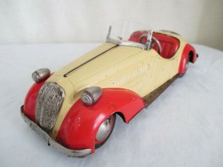 Old Tin German Distler 3150 Wind - Up Toy Car Vintage Us Zone Germany