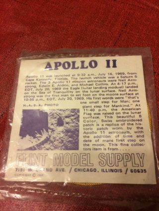 Apollo 11 Embroidered Patch Space Moon Landing 3