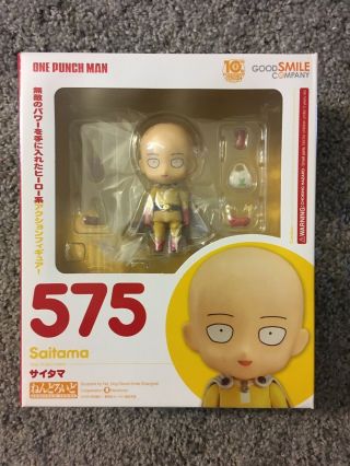 Hot Anime One Punch Man Hero Saitama Nendoroid 575 Pvc Figure Toy No Box 10cm