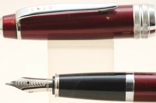 Cross Bailey Medium Fountain Pen,  Burgundy With Chrome Trim