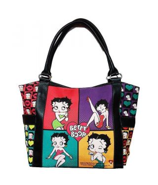 Betty Boop Large Tote - Multi Color