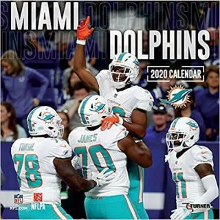 Miami Dolphins 2020 Deluxe Wall Calendar 12 " X 12 " Closed
