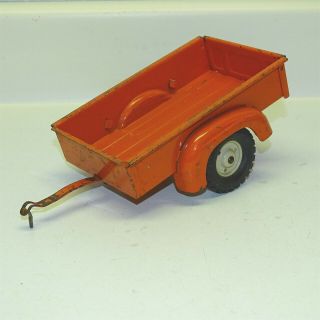 Vintage Tru Scale Utility Farm Trailer,  Pressed Steel Toy Vehicle,  Orange