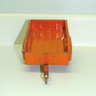 Vintage Tru Scale Utility Farm Trailer,  Pressed Steel Toy Vehicle,  Orange 3