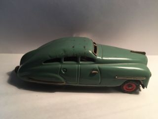 SCHUCO Fex 1111 Tin Windup Toy Car - Made In West Germany Green with Key 2