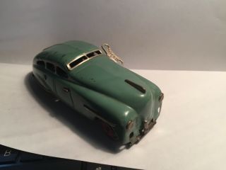 SCHUCO Fex 1111 Tin Windup Toy Car - Made In West Germany Green with Key 3