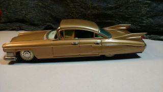 Vintage Bandai? 1959 Cadillac Tin Litho Friction Toy Car