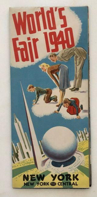 1940 Worlds Fair York Central Railroad Brochure Vintage Travel