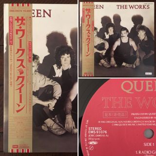 Queen - The - Rare Promo Japan Lp Obi Limited Edition Poster Japanese 1984