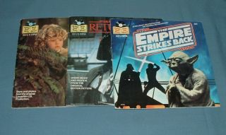 Star Wars,  (3) Vintage Read - Along Books & Records - Buena Vista - 1980 