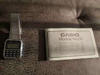 Vintage Casio C - 801 Nos 133 Module Calculator Lcd Digital Quartz Watch