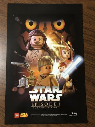 Lego Star Wars Celebration 2015 Poster Episode I The Phantom Menace Excl