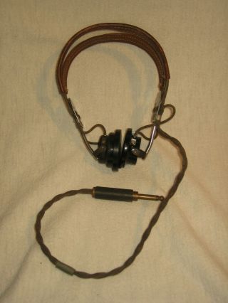 Vintage Ww Ii Era U.  S.  Army Signal Corps R - 14 Headset Tank Radio Man