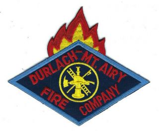 Durlach - Mt.  Airy (lancaster County) Pa Pennsylvania Fire Company Patch -