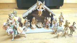 Depose Fontanini Christmas Nativity Set 15 Figures Manger Stable 1983 To 1993