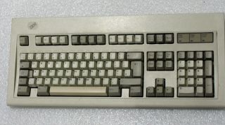 Vintage 1988 Ibm Model M Clicky Buckling Spring Grey Logo Keyboard Uk Layout