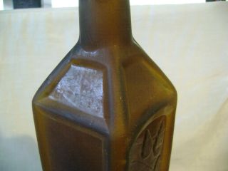 Dug Up In Benicia Ca 1872 Doyles Hop Bitters Brown Frosted Body Bottle 3 Stamp