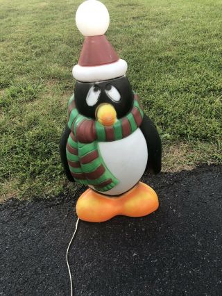 28 " Chilly Willy Penguin Blow Mold General Foam Plastics - Usa - 3