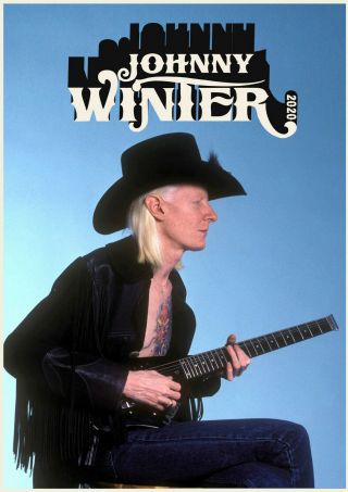 2020 Wall Calendar [12 Page A4] Johnny Winter Music Poster Photos M1554
