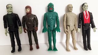 Set Of 5 Vintage 1980 Remco Universal Mini Monster Action Figures