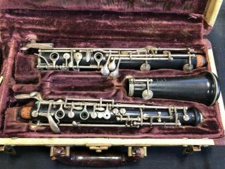 Vintage V.  Kohlert Sons Wood Oboe With Case