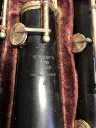 Vintage V.  Kohlert Sons Wood Oboe with Case 2