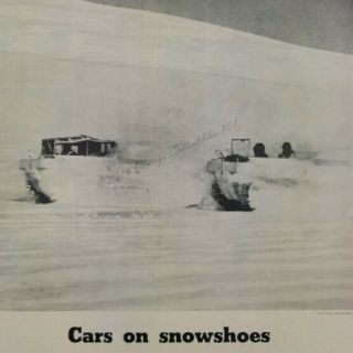1944 Wwii Us Army M - 29 Weasel Ww2 Battle Art Alaska Snowshoes Goodrich Print Ad