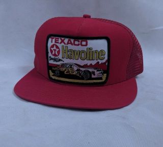Texaco Havoline Davey Allison Nascar Large Patch Snapback Mesh Trucker Hat Usa