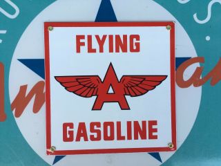 Top Quality Flying A Gasoline Porcelain Coated 18 Gauge Steel Sign