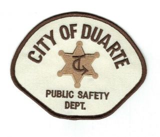 City Of Duarte California Public Safety Dept.  Ca Police Patch