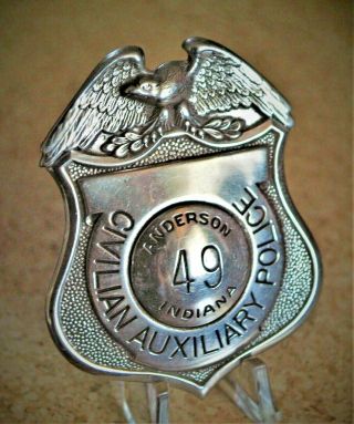 Vintage Police Badge For The Anderson,  In Civilian Auxiliary Police Movie Prop