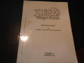X1 Xena Warrior Princess Episode Script The Bitter Suite Season 3 Episode 12