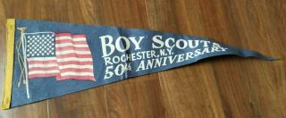 Boy Scouts 50th Anniversary Pennant (circa 1960)