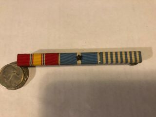 Wwii Or Korean War Usa Military Ribbon Bars With A Star On It.