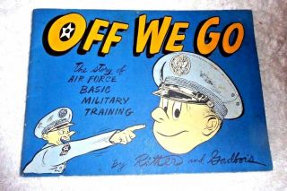 Vintage Cartoon Booklet Us Air Force Basic Military Training 1953