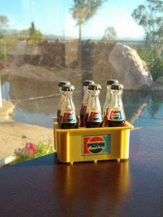 Vintage Pepsi 3in Miniature 6 Pack With Plastic Holder.  Only 1 On Ebay Very Rare