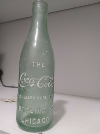 Chicago Il Mid Script Straight Side Coca - Cola Bottle Early Tooled Top Illinois