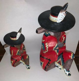 Trickster Coyote Large And Small Robert Shields Design Rsd Red Color Black Hat