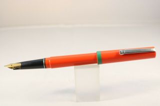 Osmiroid Easy Change Rolatip Medium Soft Fountain Pen,  Orange with Chrome Trim 2