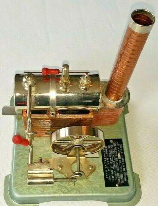 Jensen 60 Model Steam Engine W/ Smokestack,  Fuel Tray And Instructions