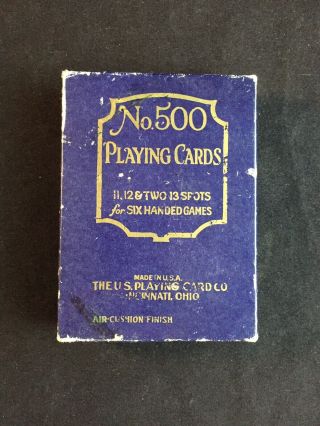 Vintage No.  500 Playing Cards 11,  12 & Two 13 Spots For Six - Handed Games